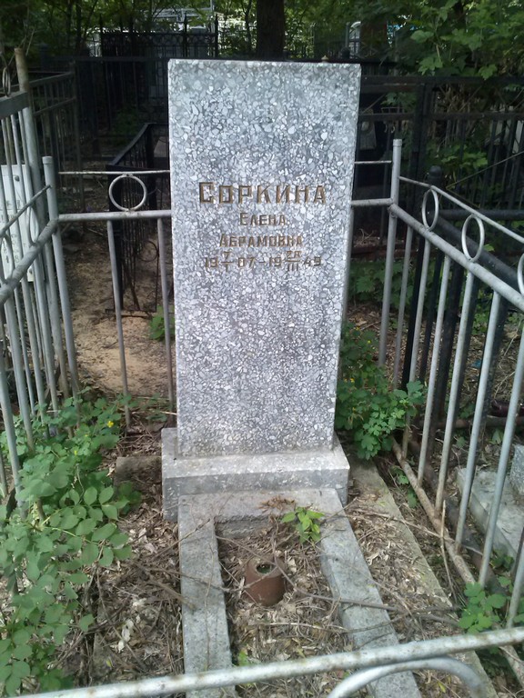 Соркина Елена Абрамовна, Саратов, Еврейское кладбище
